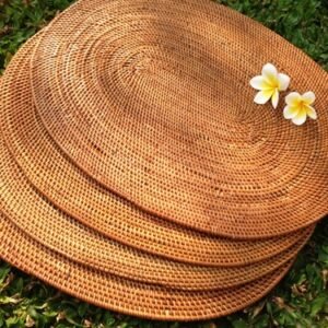 Gifts Set of 4 Rattan Placemats with Presentation Box